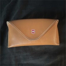 Swiss Army Brand Men's Aviator Sunglasses Black Frame Brown Lens Leather Case