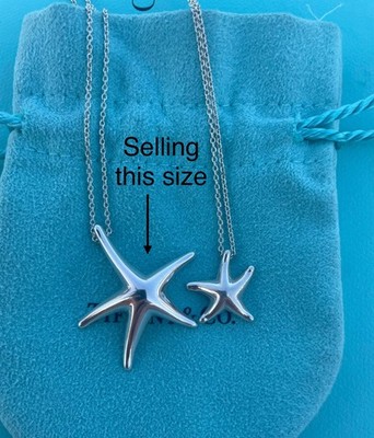 Tiffany & Co Sterling Silver Elsa Peretti Starfish Necklace 16