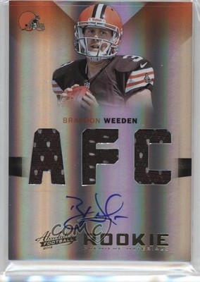 2012 Panini Absolute AFC/NFC Signatures 29/49 Brandon Weeden Rookie Auto RC 9bh