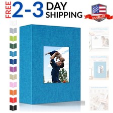 Photo Album 4x6 with 100 Pockets,Slip-in Picture Albums,Linen Cover Memory Bo...