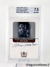 1999 UD Century Legends MOSES MALONE Autograph Rare Epic Sign BGS 7.5 Auto