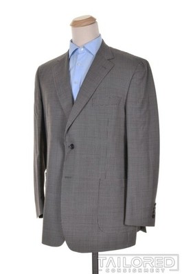 SAMUELSOHN Blue Tic 100% Wool Mens Blazer Sport Coat Jacket - 44 R