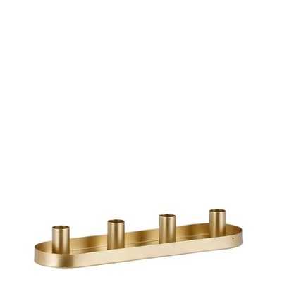 Mica Kerzenständer gold 21,5 x 6 x 3 cm  Kerzenhalter