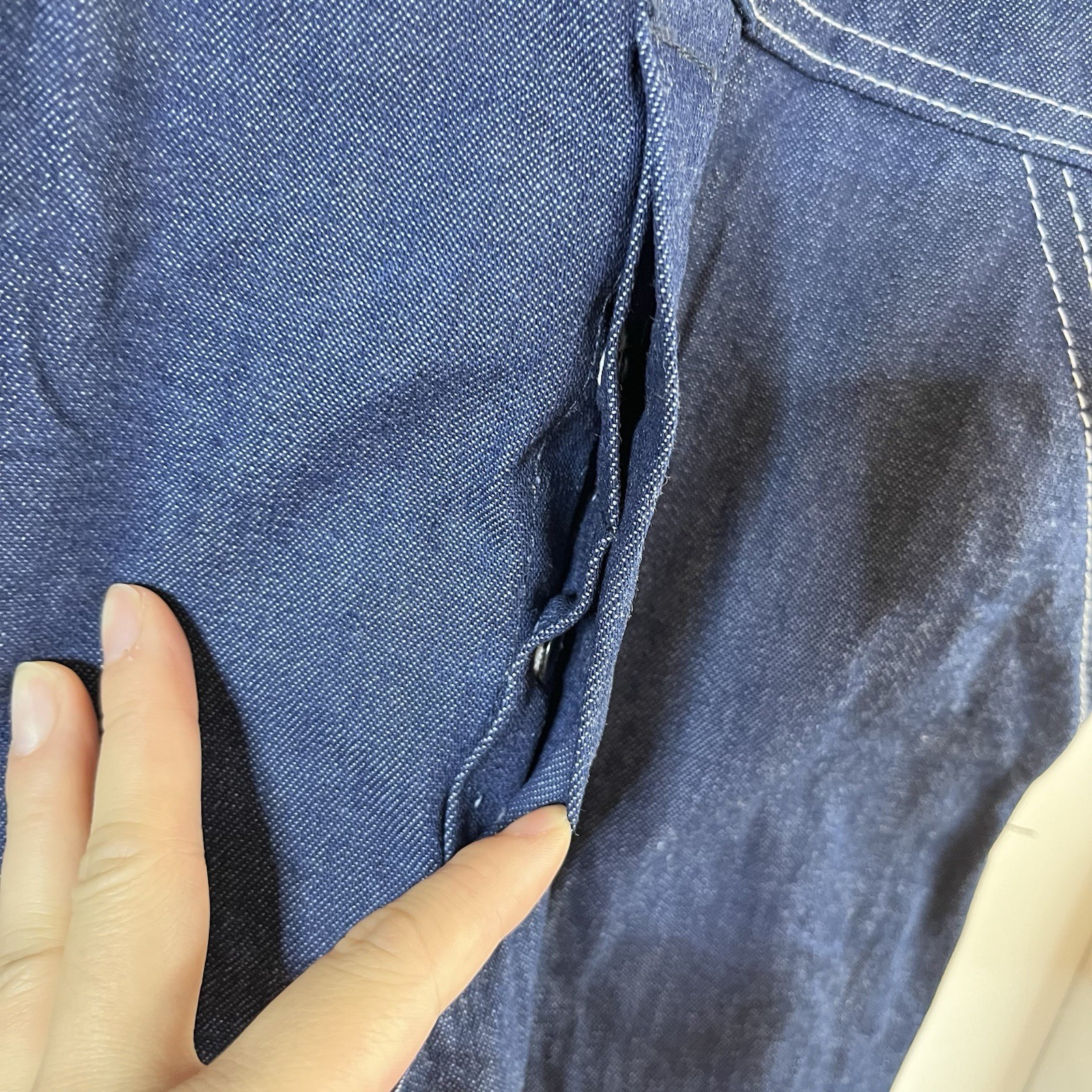 Vintage Round House Overalls Patchwork Grunge Wor… - image 7