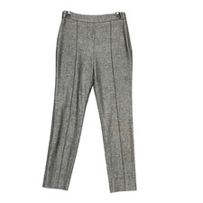 Mango Suit Women's Size 6 Grey High Waisted Side Zip Tapered Dress Career Pants