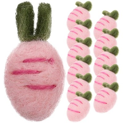  12 Pcs Filz Möhren Broschen-accessoires Gefälschte Karotten Ornamente