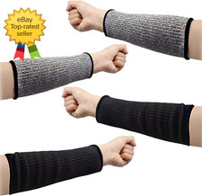 Cut Resistant Forearm Sleeves 2 Pair Arm Protection Gardening Kitchen Welding