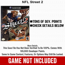 NFL Street 2 100 Nintendo GameCube Memory Card Save All Items