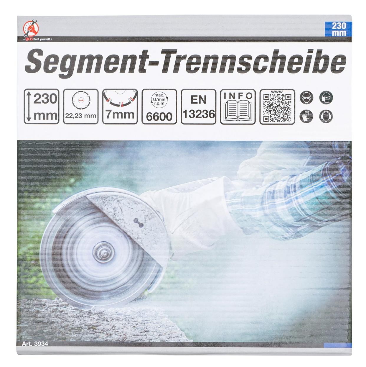 Disque diamant 230 mm BGS à segment segmenté pour une coupe rapide du béton - 3