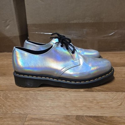 Dr. Martens 1461 in Silver Lazer Iced Metallic Oxford Shoes Unisex 