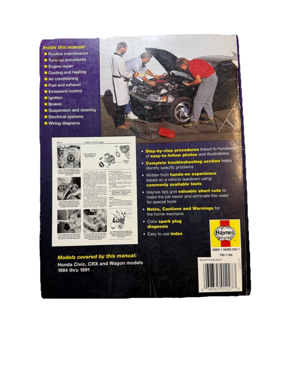 1985 Honda Civic CRX SI Original Shop Service Repair Manual – Bishko (Paper)