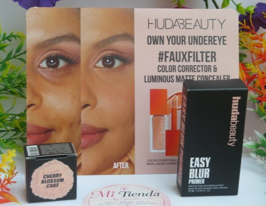 HUDA Beauty 💥Easy Blur Smoothing Primer, Cherry Blossom Cake Powder 0.8g 💥BNIB