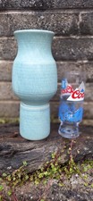 Vintage Agnew Pottery Large  Green Vase Retro Decor 29.5 Cms Tall
