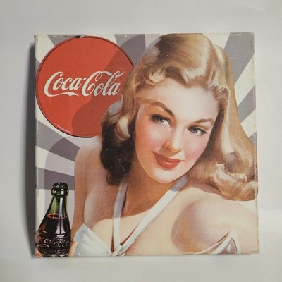 Coca Cola Leinwandrahmen 24x24cm / Sammlung / Werbeartikel