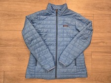 Patagonia Nano Puff Jacket Women's XL Blue PrimaLoft Full Zip 84217 Lightweight