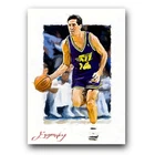 Jeff Hornacek #3 Art Card Limited 7/50 Edward Vela Signed (Utah Jazz)