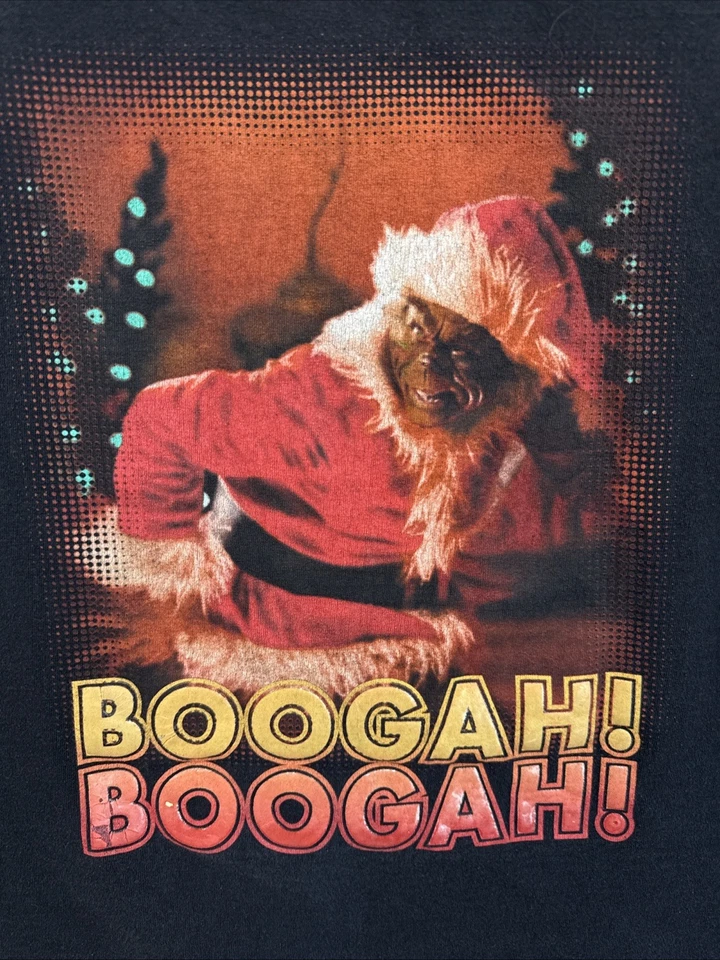 Vintage Y2k The Grinch Dr. Seuss Christmas Jim Carrey Short Sleeve T-Shirt Sz XL - Image 2 of 4