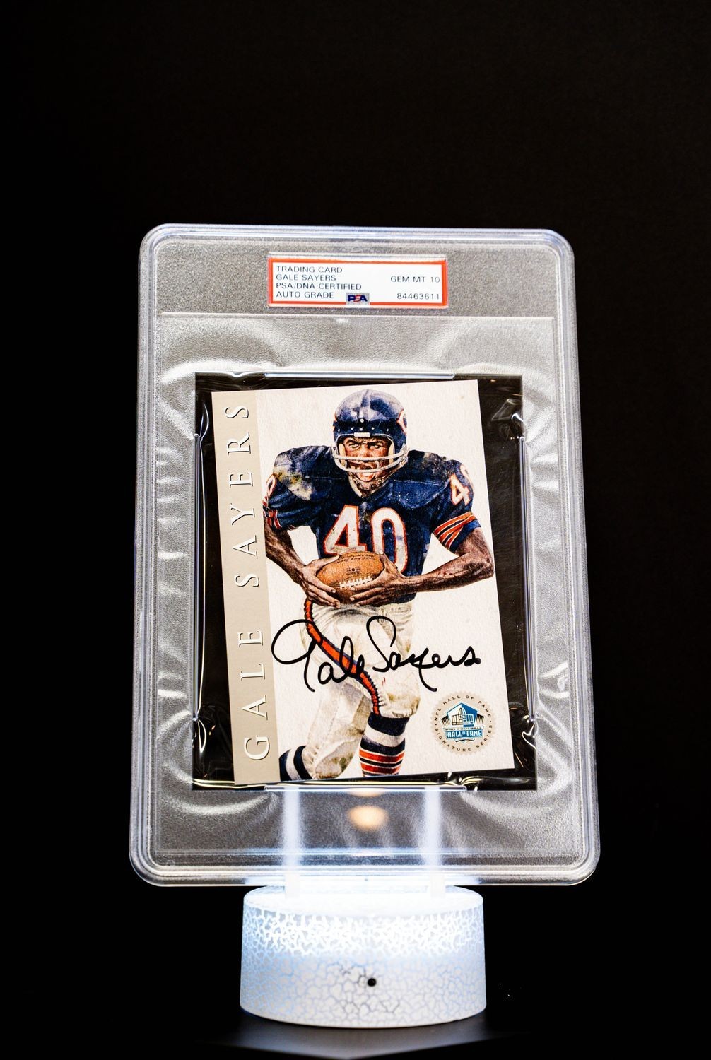 Gale Sayers Autographed Signed Chicago Bears 1998 H.O.F. Hall of Fame Series / PSA Auto GEM MT 10 