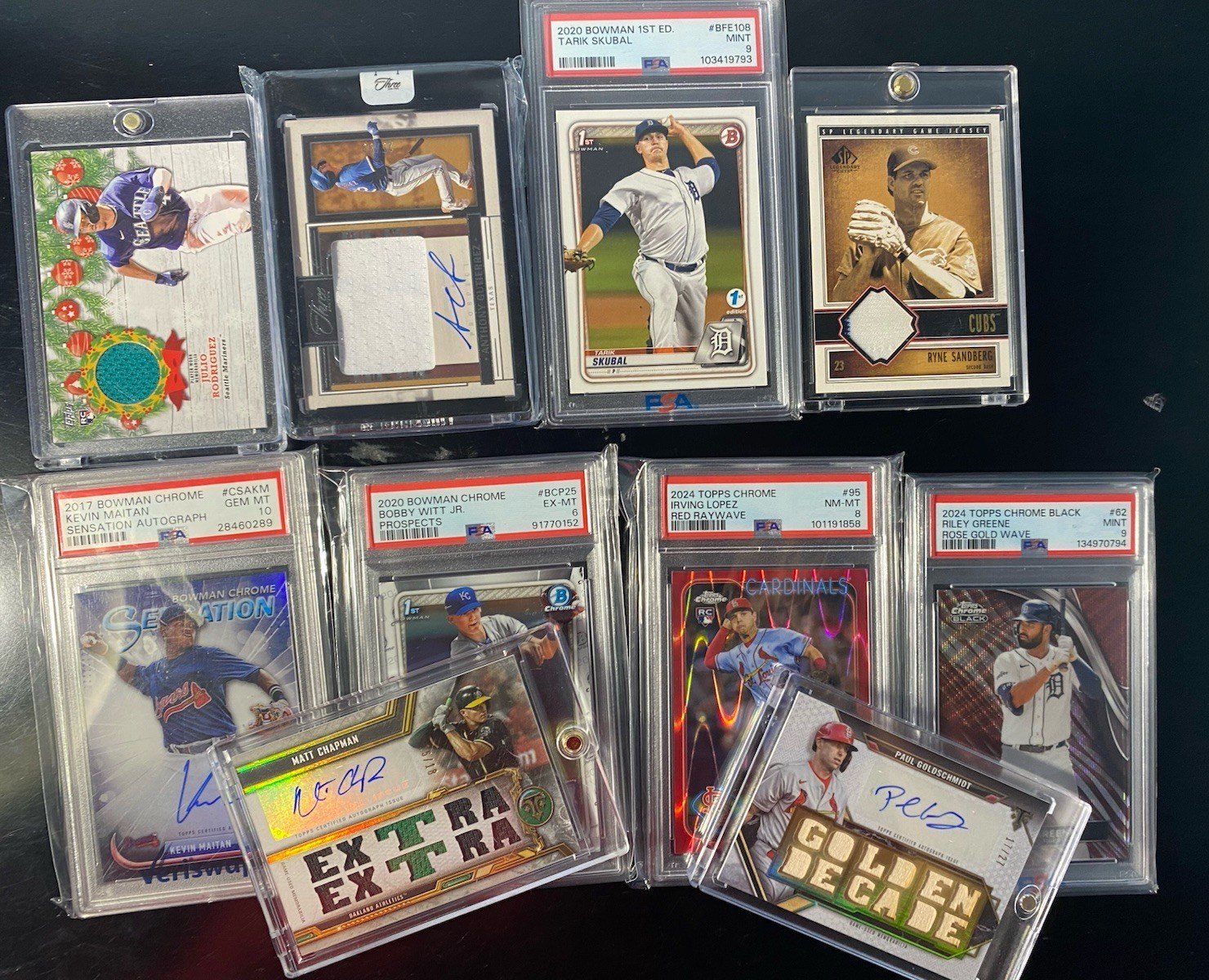 Baseball 10 Card PSA Graded Lot 5 Graded 5 Auto, Patch, Reic, Numbered, MLB Card
