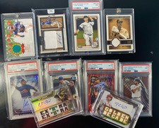 Baseball 10 Card PSA Graded Lot 5 Graded 5 Auto, Patch, Reic, Numbered, MLB Card