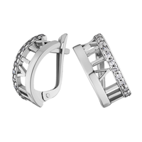 Ohrringe Creolen Silber 925 Zirkonia Steine Echtschmuck Silberschmuck