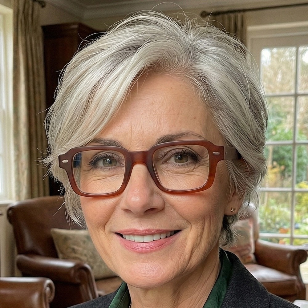 Chunky retro square reading glasses in a sleek matte black finish with silver rivet accents and anti-blue light lenses.