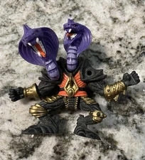 Vtg Chap Mei Wizard's Magic Tri-Tremis Purple Headed Snake Figure Toy 1996 3.5”