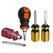 Essential Steel Cross Shaped Flat Head Screwdriver Set for Repairs 4pcs