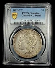 1892 CC $1 Morgan Silver One Dollar Carson City PCGS AU Details Lightly Cleaned