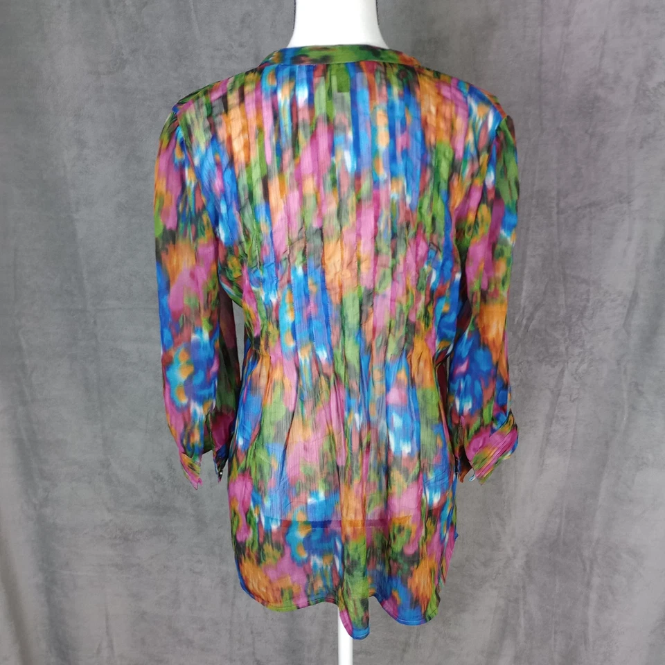 Cynthia Steffe кнопка длинным рукавом чистый цветной верхний туника бизнес коктейль - Изображение 4 из 4