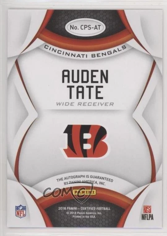 2018 Certified Potential Signatures Mirror Red /75 Auden Tate Rookie Auto RC - Image 2 of 2