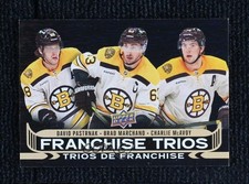 2024 UD Tim Hortons Collector's Series Franchise Trios Pastrnak Marchand McAvoy