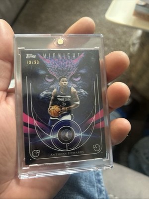 Topps Midnight Insert Anthony Edwards Timberwolves Serial Numbered /99