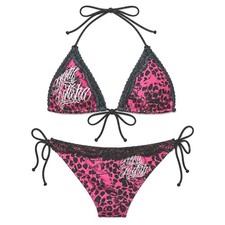 RARO De Colección Conjunto de Bikini Mulisha de Metal Spellout Calavera Grunge Tatuaje Logo Gótico