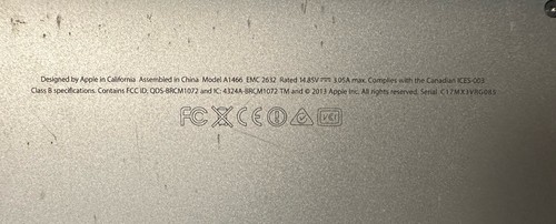 Apple MacBook A 1466 EMC 2632 PARTS/REPAIR DOES POWER UP - Afbeelding 5 van 5