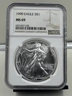 1990 American Silver Eagle NGC MS69 #232