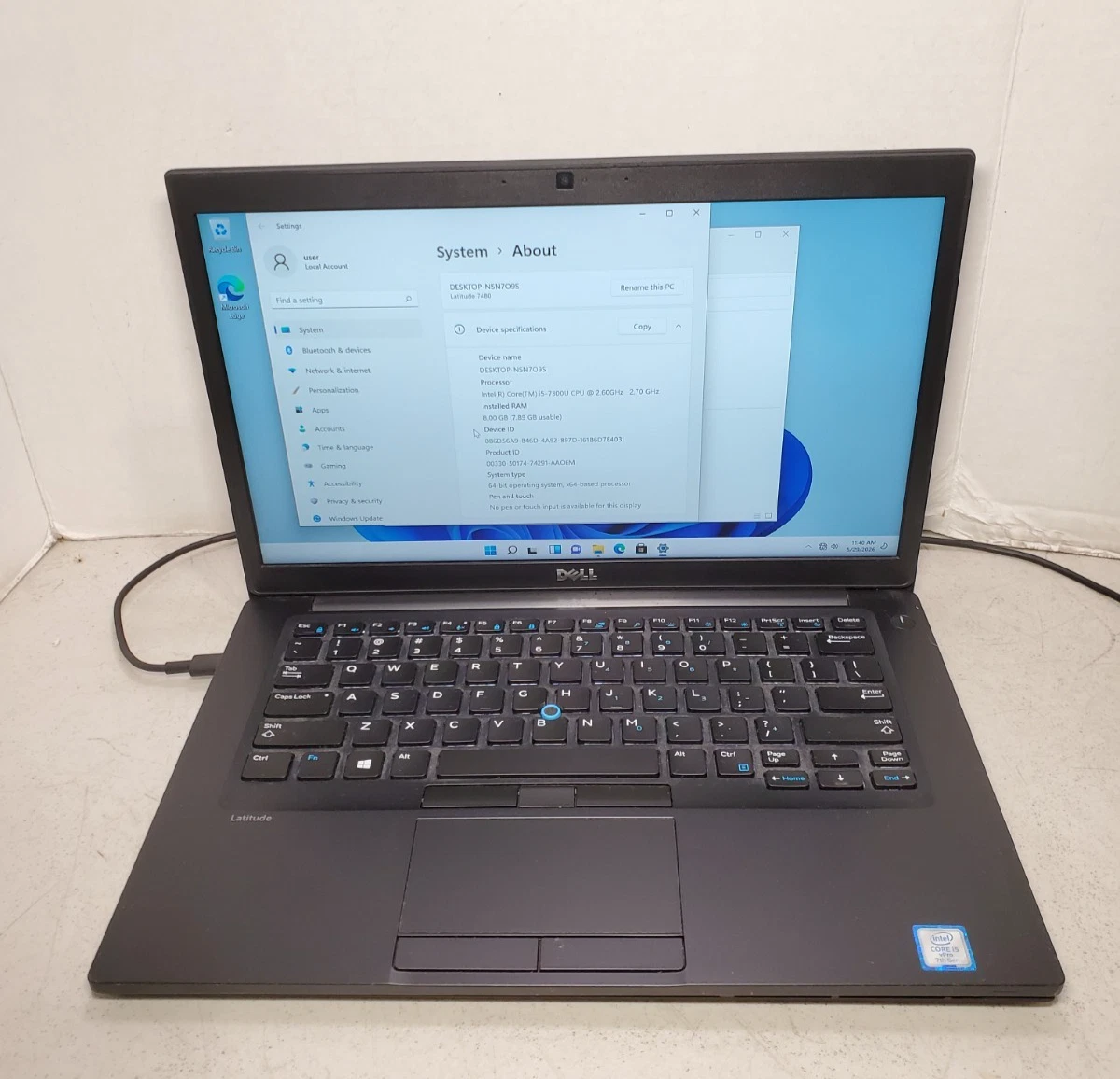 Dell Intel Core i5 7th Gen. PC Laptops & Netbooks 256 GB SSD