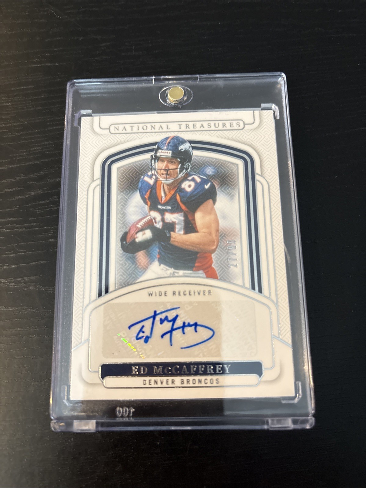 2024 Panini National Treasures Ed McCaffrey #SIGS-EMY AUTO /99 Denver Broncos