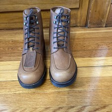 GH Bass Co Field Trial Brown Leather Lace Up Rubber Sole Boots Men s Size 11.5