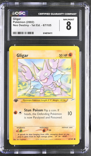 Gligar (1st Edition) graded CGC 8 for sale on eBay
