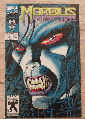 Morbius: The Living Vampire #2 Marvel Comic 1992 App of Spider-Man B4P3