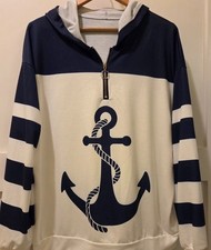Classic Womens Mid-Weight Nautical Navy/White...