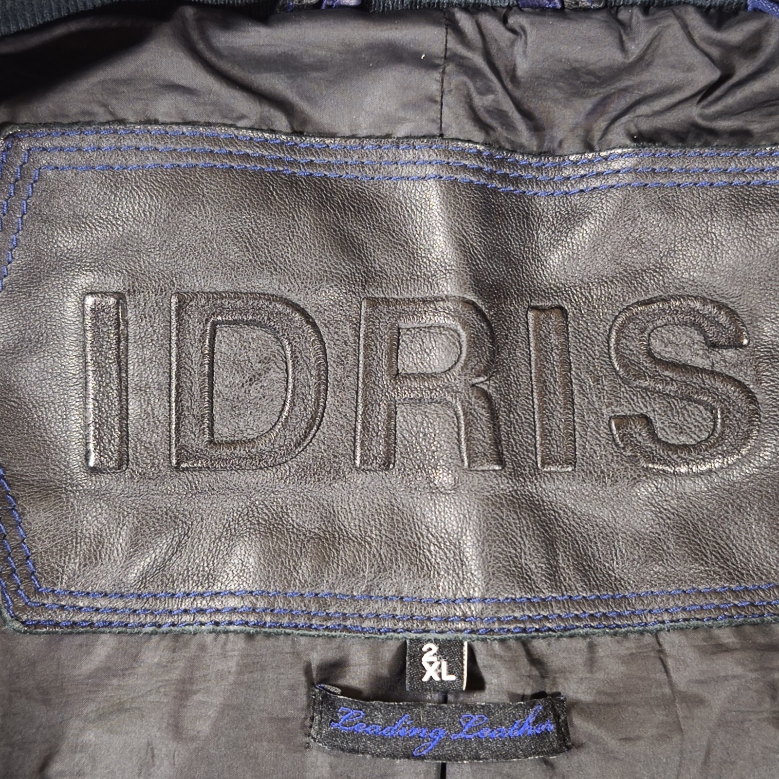SUPERDRY Idris Elba IE Leading Man LEATHER JACKET Black 2XL Excellent Condition image 5