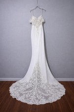 Morilee Wedding Dress Size 16 Ivory Lace Mermaid Gown + Veil 96x120