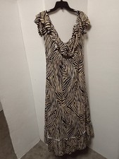 Michael Kors Zebra Print Maxi Dress Size Xl