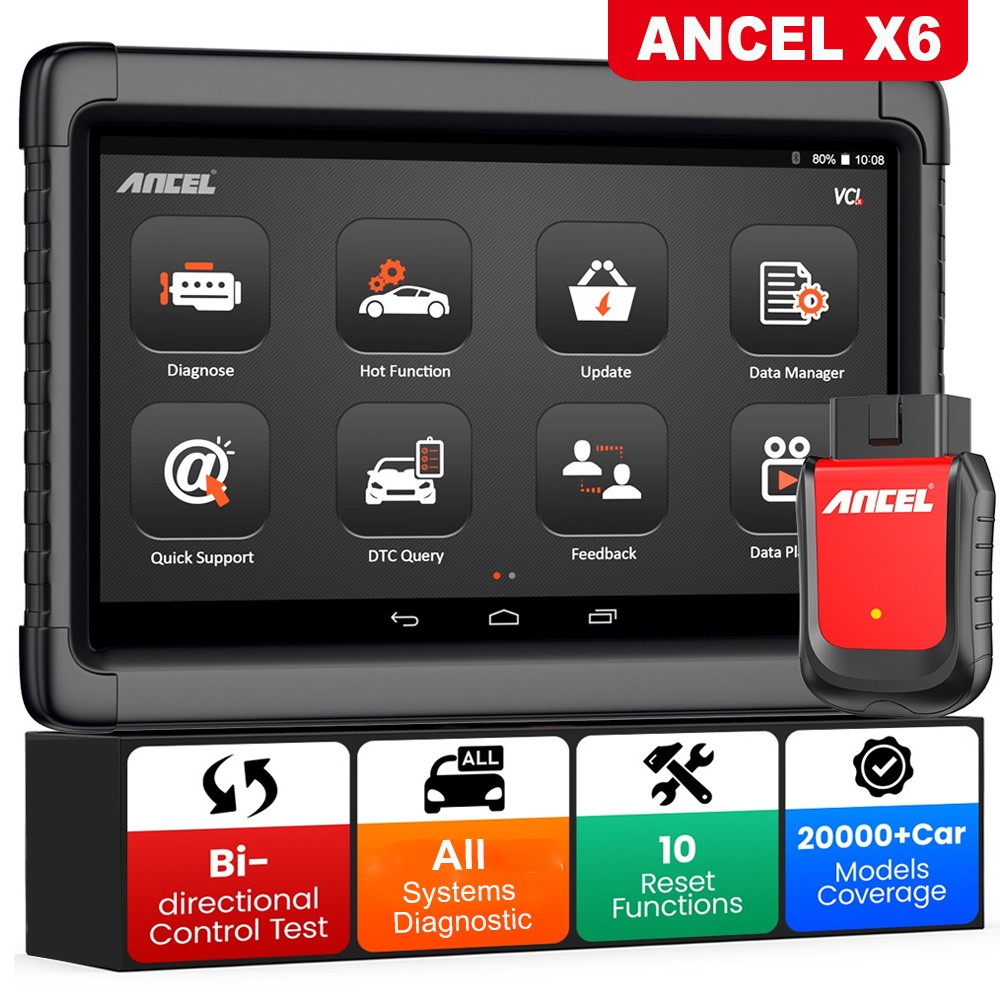 ANCEL X6 KFZ OBD2 Scanner Diagnosegerät Auto All System 10 Service Funktion IMMO - Image 4