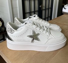 Vintage Havana Sz 8 Lauree White Silver Star Cheetah Sneakers NWOT