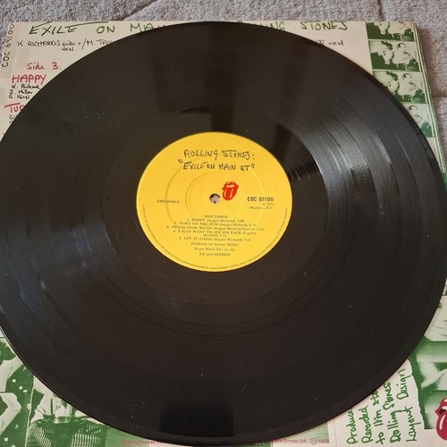 The Rolling Stones Exile On Main Street Vinyl Record VGC COC69100 1972 - Picture 10 of 11