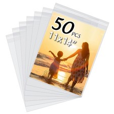 Acid Free 11x14 Crystal Clear Art Print Sleeves Storage Bags 50 Pack Art Print