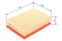 NEU - Bosch F026400345 Luftfilter FüR Chevrolet Opel